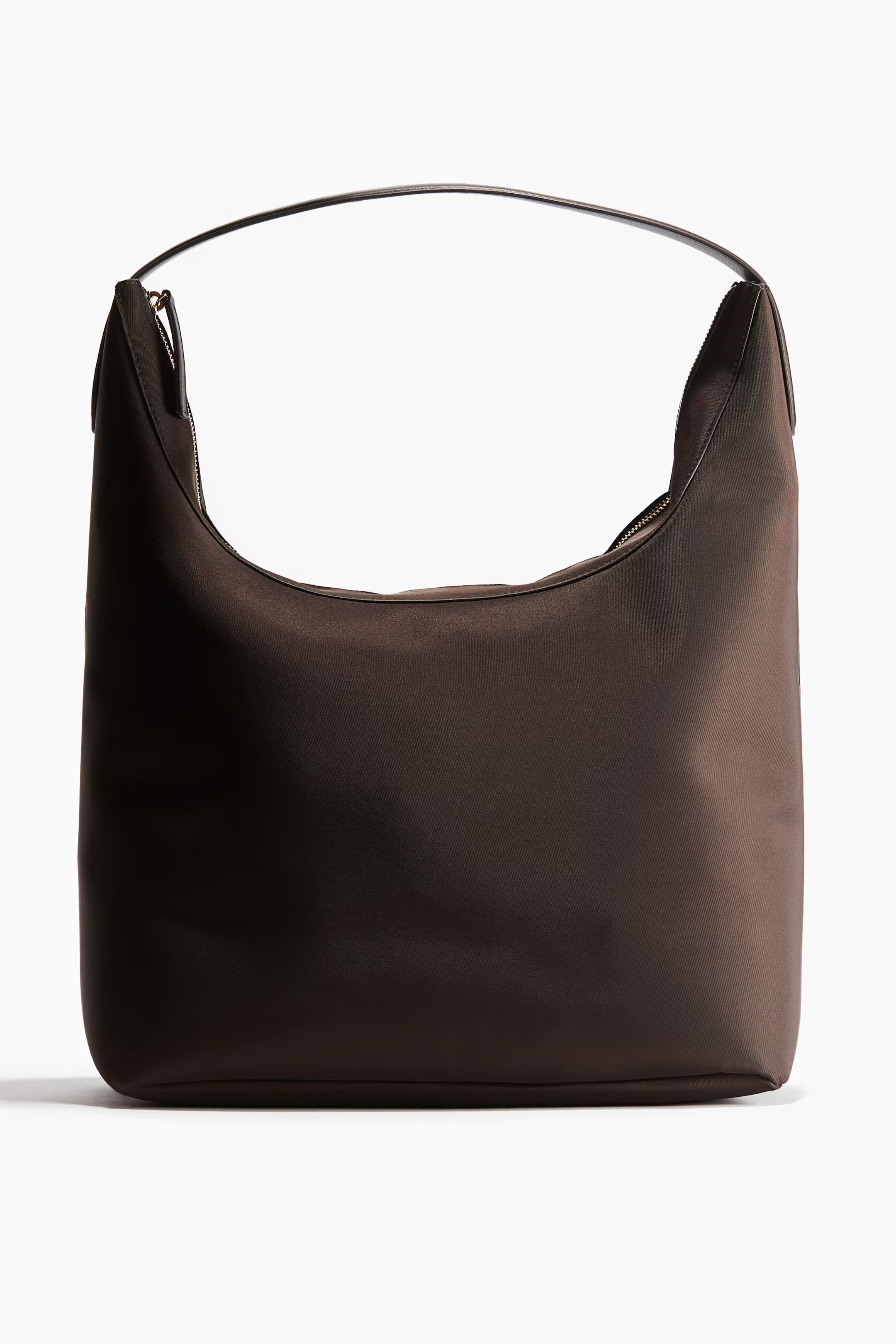 Bolso de hombro en sarga - Marrón oscuro - MUJER | H&M ES | H&M (FR, IT, ES, PT, BE)