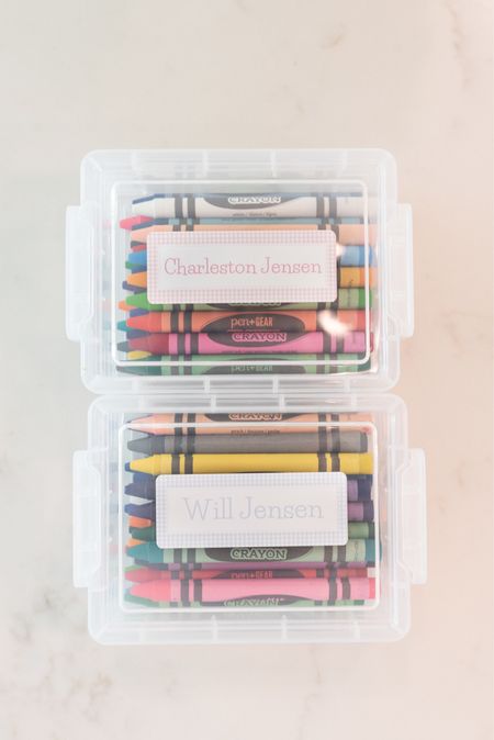 Sweetest crayon boxes for Back to School! These would also make great class gifts with a school logo sticker! #backtoschool #crayons #schoolsupplies #backpack #schoollunchboxes 

#LTKBacktoSchool #LTKkids