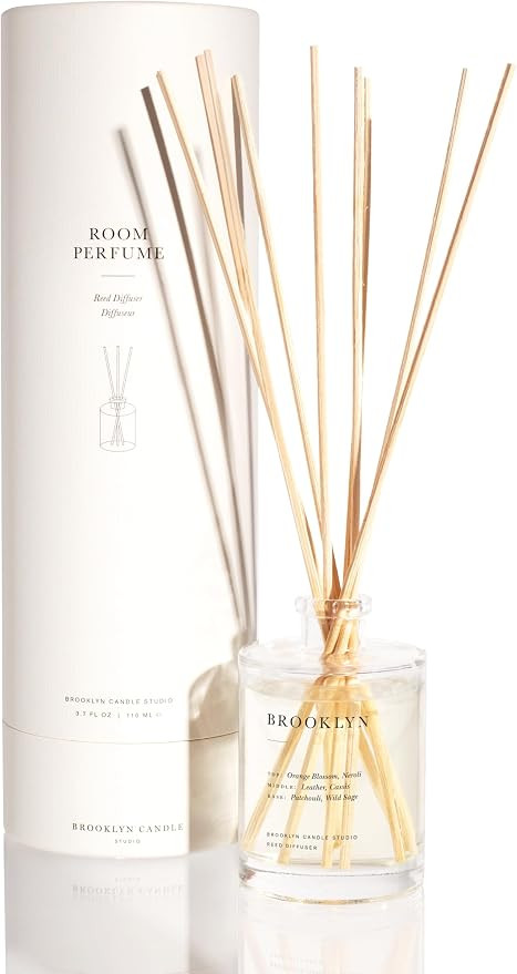 Brooklyn Candle Studio Reed Scent Diffuser - Brooklyn - Relaxing Oil Diffuser, Sage, Cassis & Ora... | Amazon (US)