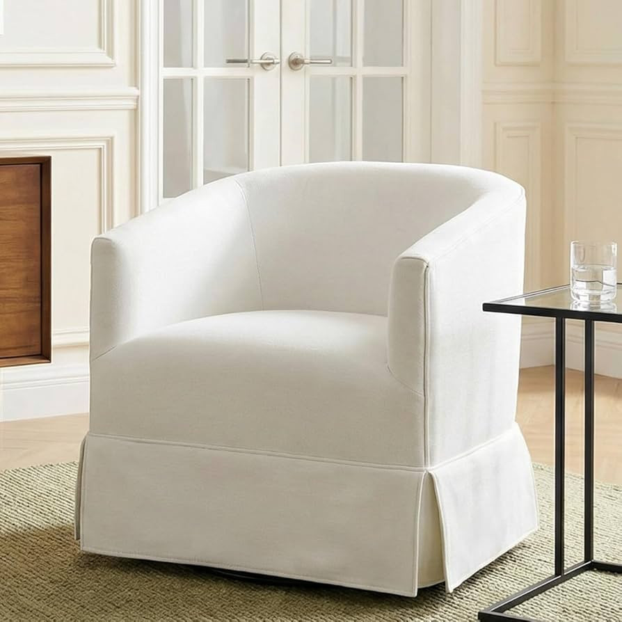Swivel Accent Chair for Living Room, 360\u00b0 Upholstered Barrel Swivel Chairs with Skirted Base... | Amazon (US)