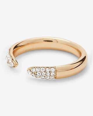 Demi-Fine 14K Gold Rhinestone Embellished Ring | Express