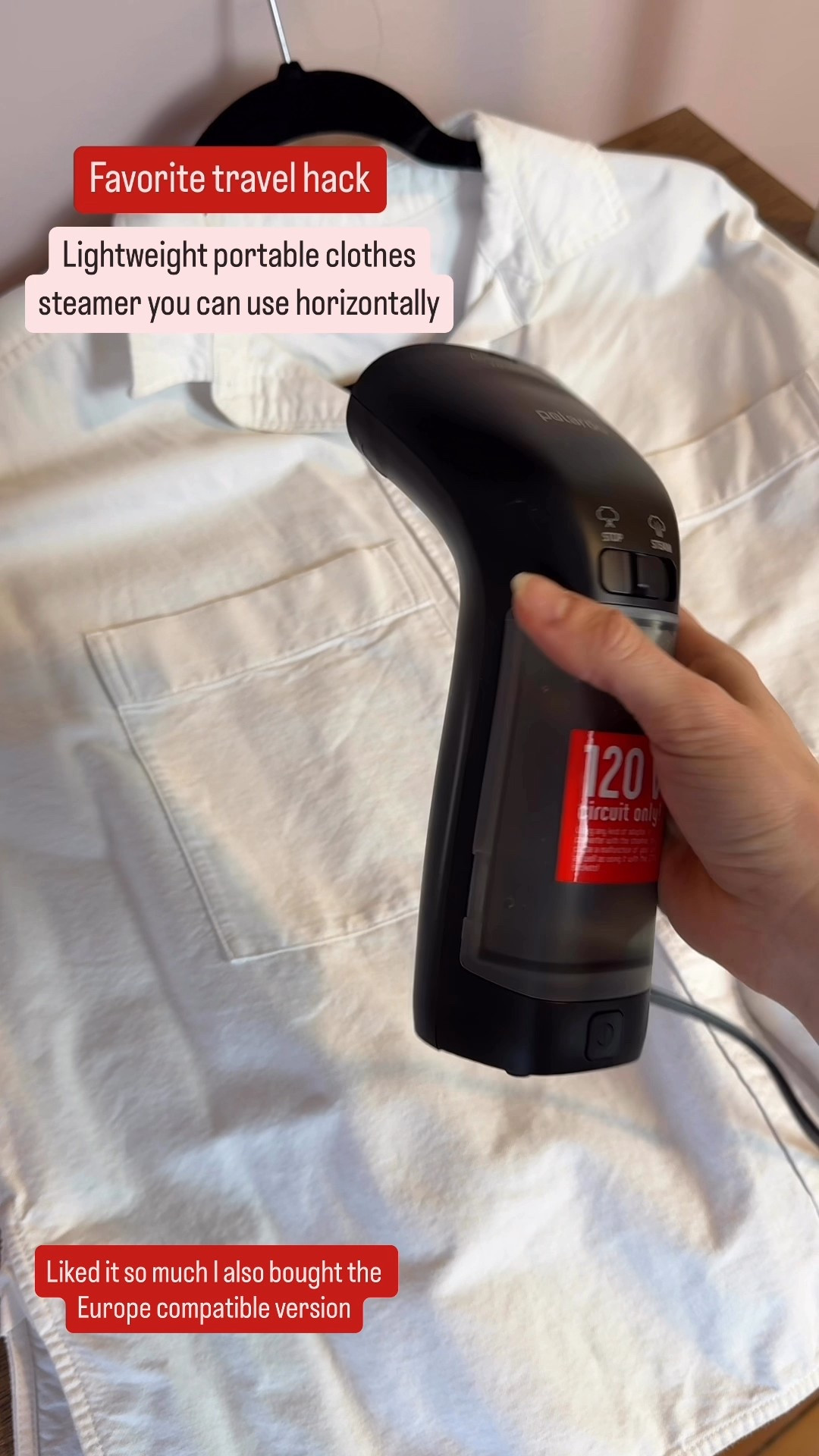 The travel size steamer I use every single day. Linking the Europe compatible version too!


Amazon travel 

#LTKFindsUnder50 #LTKTravel #LTKStyleTip