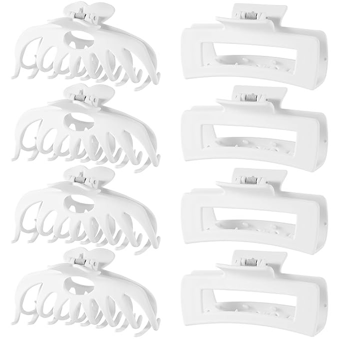 LuSeren Hair Clip, 8pcs 4.3 Inch Large Matte Banana Clips for Women, Strong Hold, Non-Slip, Perfe... | Amazon (US)