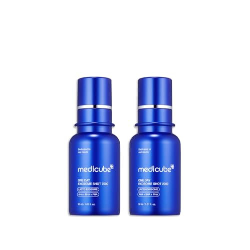 medicube Zero Exosome Shot Duo 2000 & 7500: Spicule Facial Serum | Liquid Skin Booster Serum | Exosome, AHA+BHA+PHA | Pore Care, Dead Skin Cells, Skin Texture | Amazon (US)