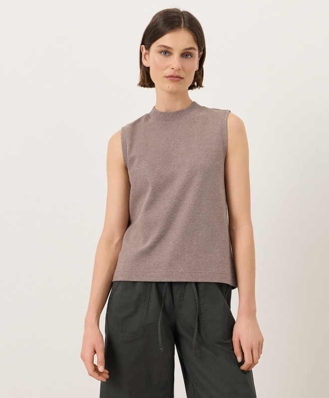 Women’s Airplane Mock Neck Shell made with Organic Cotton | Pact | Pact Apparel