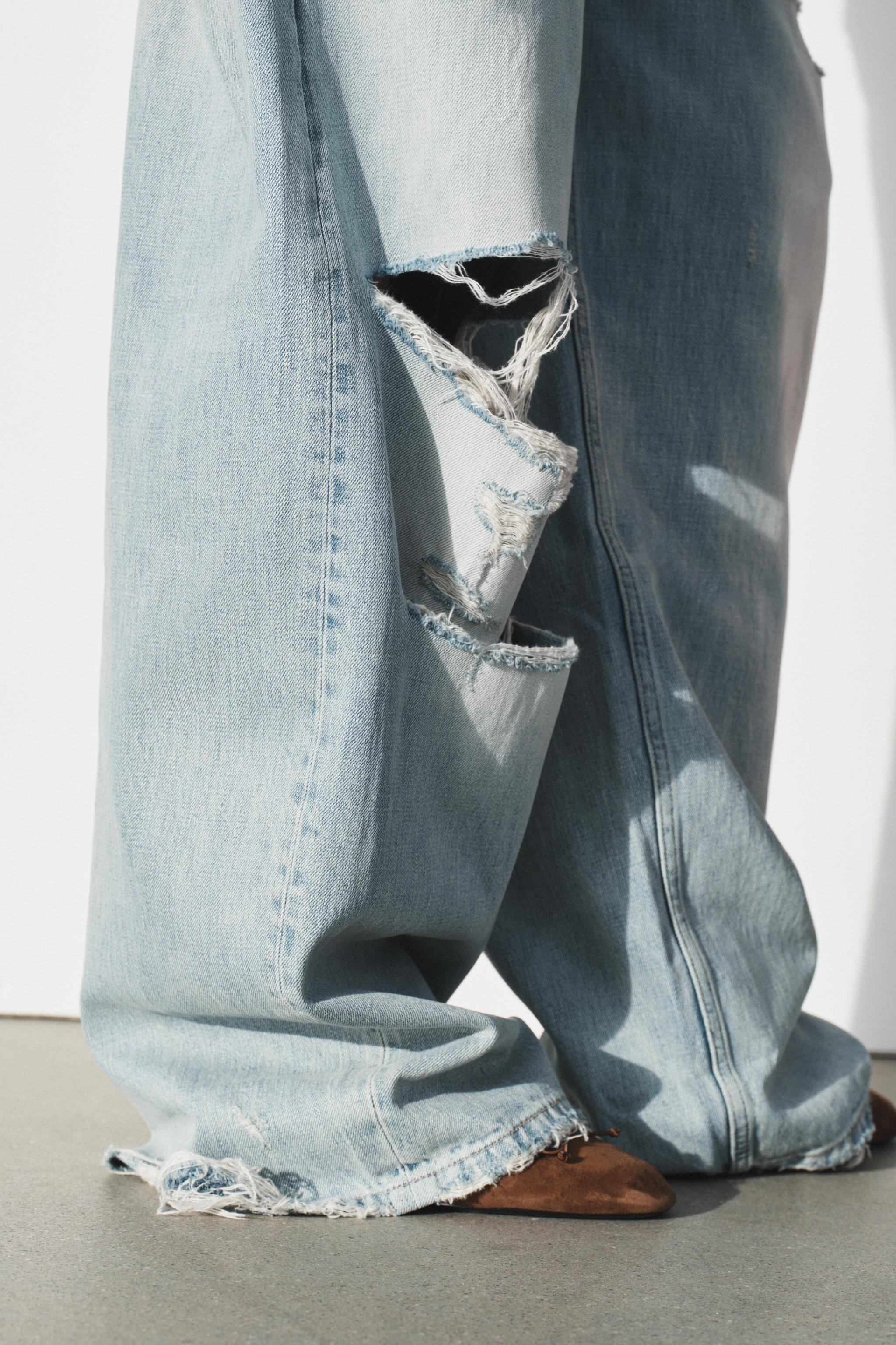 TRF FOLDED WAIST MID-RISE JEANS | Zara US