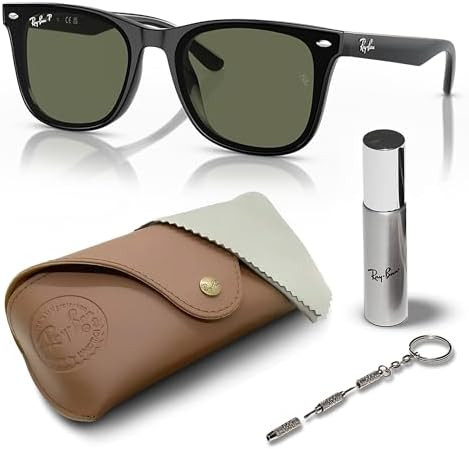 Ray-Ban RB4420 Square Shaped Sunglasses for Men & Women with Official RAYBAN Eyewear Kit | Amazon (US)