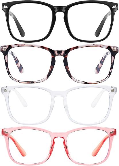 Blue Light Blocking Glasses Square Nerd Eyeglasses Frame Anti Blue Ray Computer Glasses Non Presc... | Amazon (US)