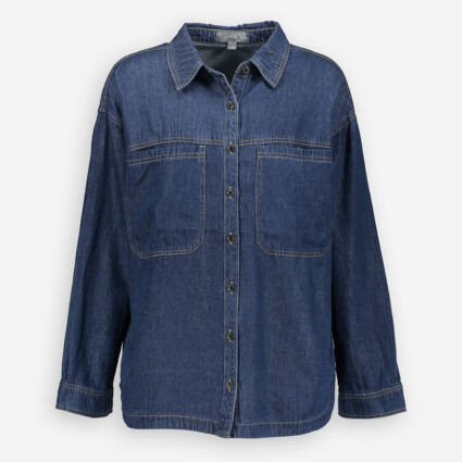 Dark Wash Denim Shirt | TK Maxx
