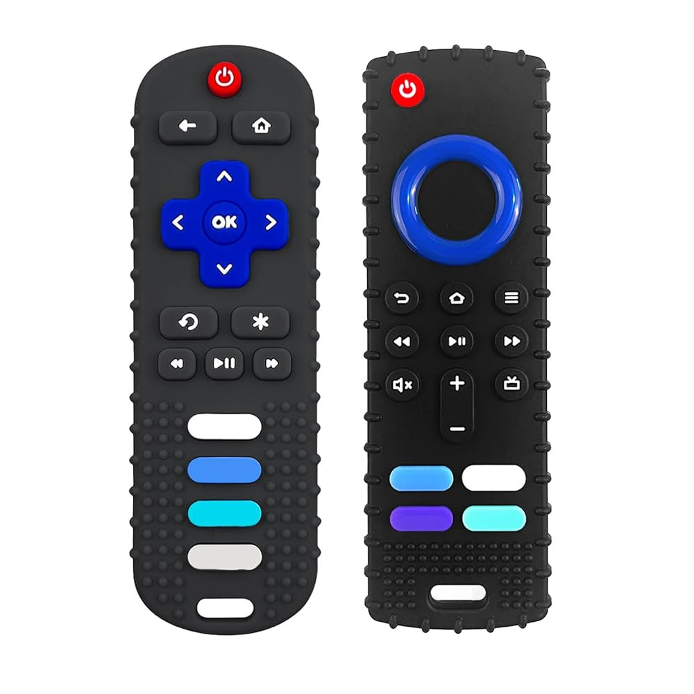 2Pcs Silicone Teething Toys, Remote Control Shape Teethers for Babies Remote Teething Toys, Silic... | Amazon (US)