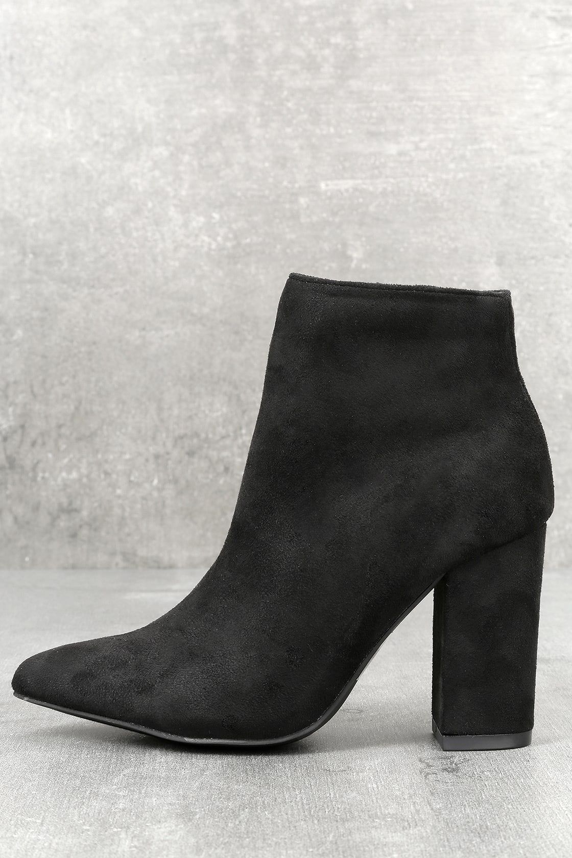 Ottava Black Suede High Heel Booties | Lulus (US)