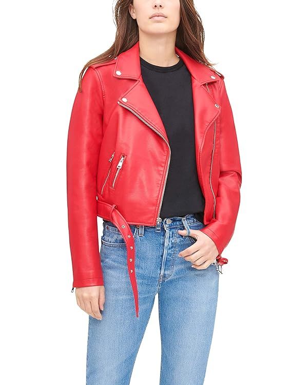 Levi's Women's Belted Faux Leather Moto Jacket (Regular & Plus Size) | Amazon (US)