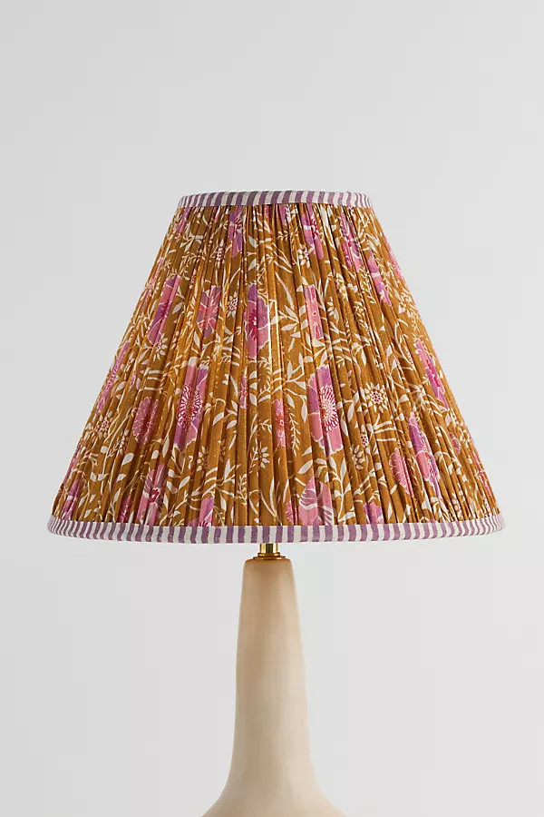 Ruched Empire Floral Cottage Lamp Shade | Anthropologie (US)