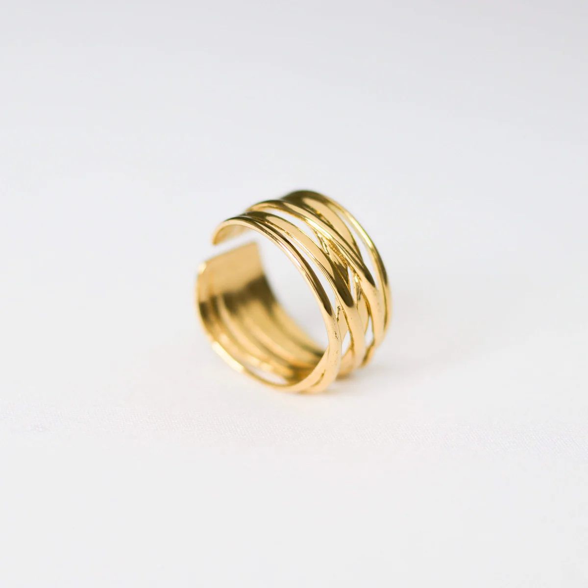 ZONIA Gold Entwined Ring | J. Bubs