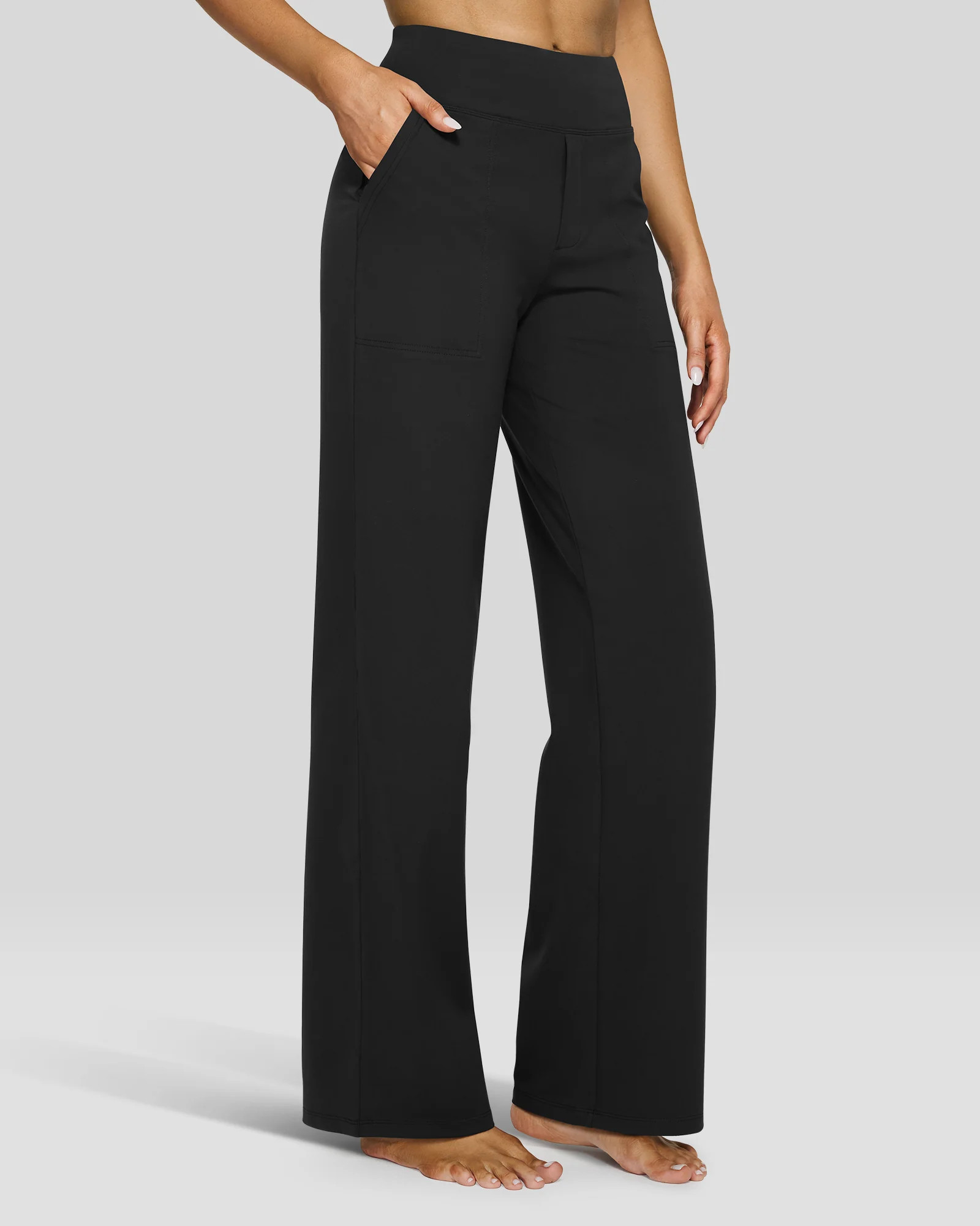 Loose Wide-Leg Dress Pants Women – 29 Inseam | High Waisted, Wrinkle-Free | G4Free | g4free activewear