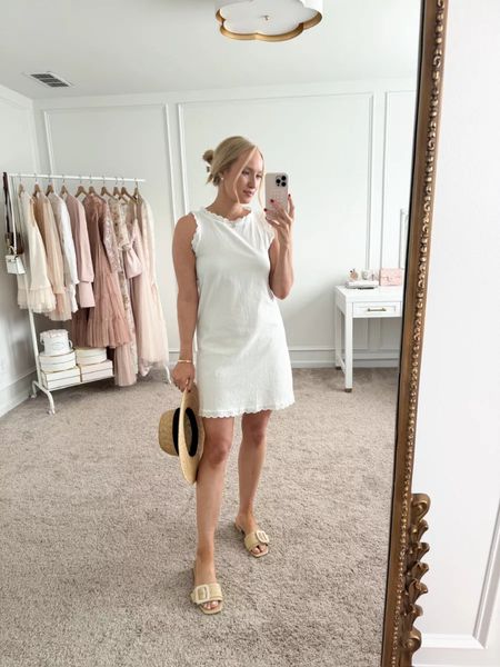 Cutest spring dress from Amazon. I paired this white dress with my favorite hat and sandals. This would be perfect for a casual lunch with friends. Amazon Big Spring sale starting March 20th-25th!

#LTKstyletip #LTKSeasonal #LTKfindsunder50