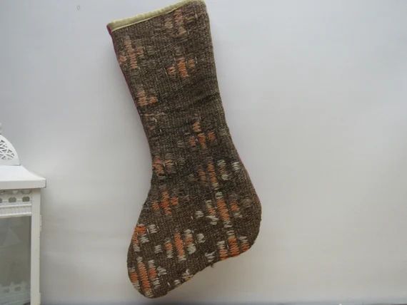 bohemian kilim stocking decorative aztec kilim christmas  socks christmas stocking 11x18 christma... | Etsy (US)