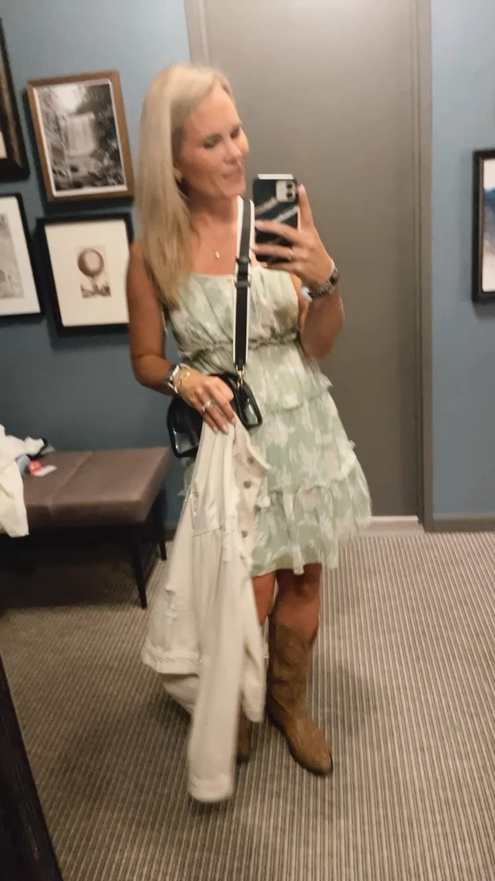 Dress for Morgan Wallen concert was amazon and boots are Amazon- jacket is from radiant boutique and bag is Kate Spade - country concert outfit 

#LTKSaleAlert #LTKParties #LTKFindsUnder50