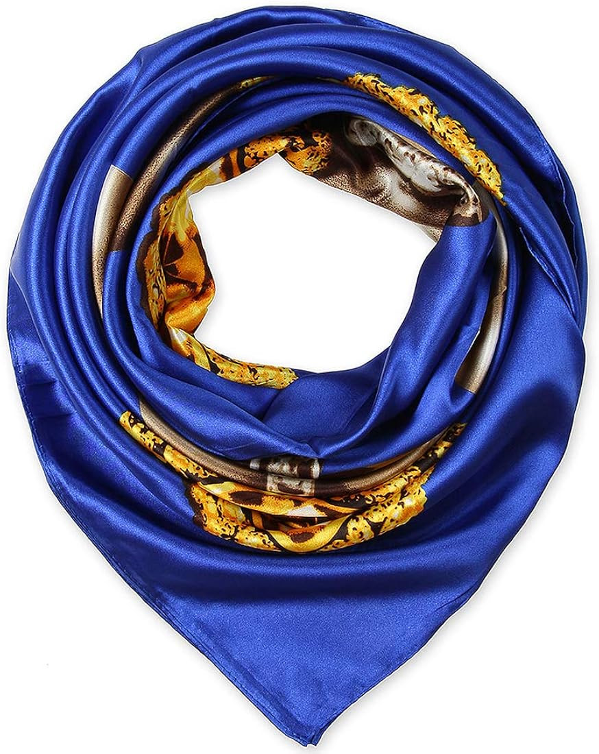 corciova 35 x 35 Large Square Hair Scarf for Women Silk Like Curly Headband Tie Sleeping at Night... | Amazon (US)