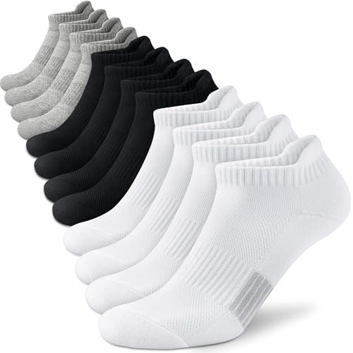 Amutost Ankle Socks Womens Athletic Running Comfort No Show Low Cut Cushioned 6 Pairs | Amazon (US)