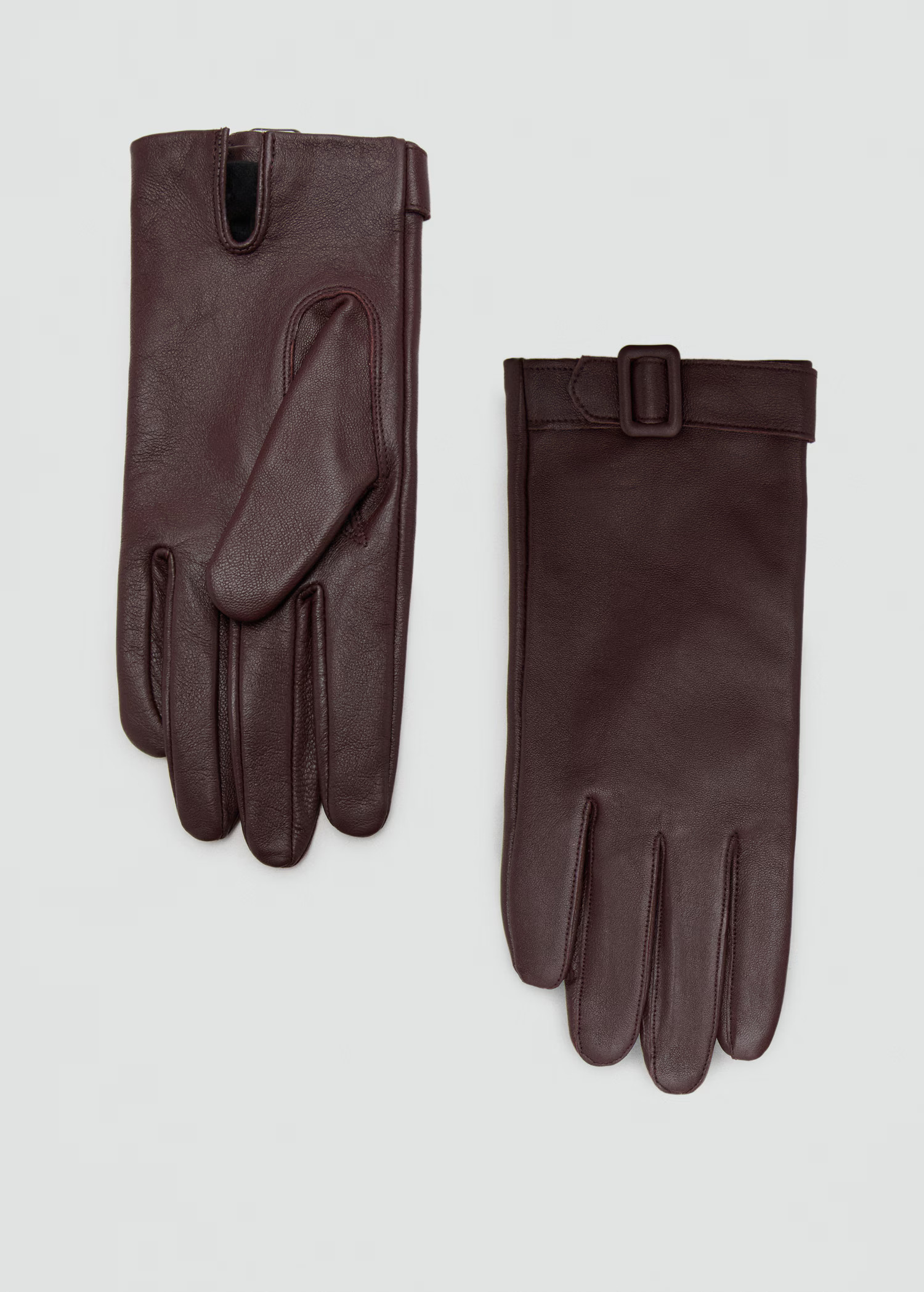 Leather gloves with buckle | Mango (US/MX/AU)