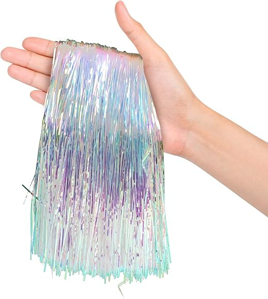Iridescent Tinsel Strands Metallic Icicle Streamers Pack of 2000 for Holiday Christmas Tree Merma... | Amazon (US)