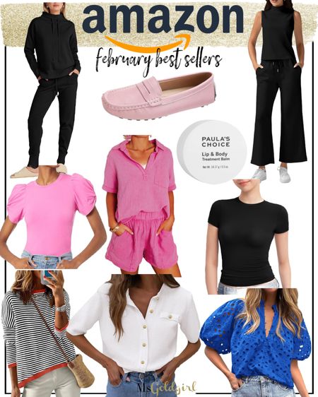 Here’s a look at the Top 10 Best Sellers (as picked by you) from February 2024. 

Left to right, starting at the top:

1. Mock Neck Knit Set (size small) comes in so many colors and LOVE the pockets!

2. Driving Loafers-size down ½ size

3. THE set for travel. Add a denim jacket for spring. Size XS

4. Twist Sleeve Tee-bought it in 3 colors. Wear an XS

5. This is going to be THE shorts set for summer. Worth it just for the top. Have it in a small.

6. This lip balm cured my chapped lips in 15 minutes!

7. Want the look of a body suit without picking it out of your tush? You need this tee! Wear it in a small.

8. Wear this striped sweater now, then draped over shoulders when it warms up.

9. Love this twist on the Lady Cardigan but in a lightweight blouse version.

10. Eyelet is back and the color range is STUNNING! Wearing it in a small.

#LTKfindsunder50 #LTKSeasonal #LTKover40
