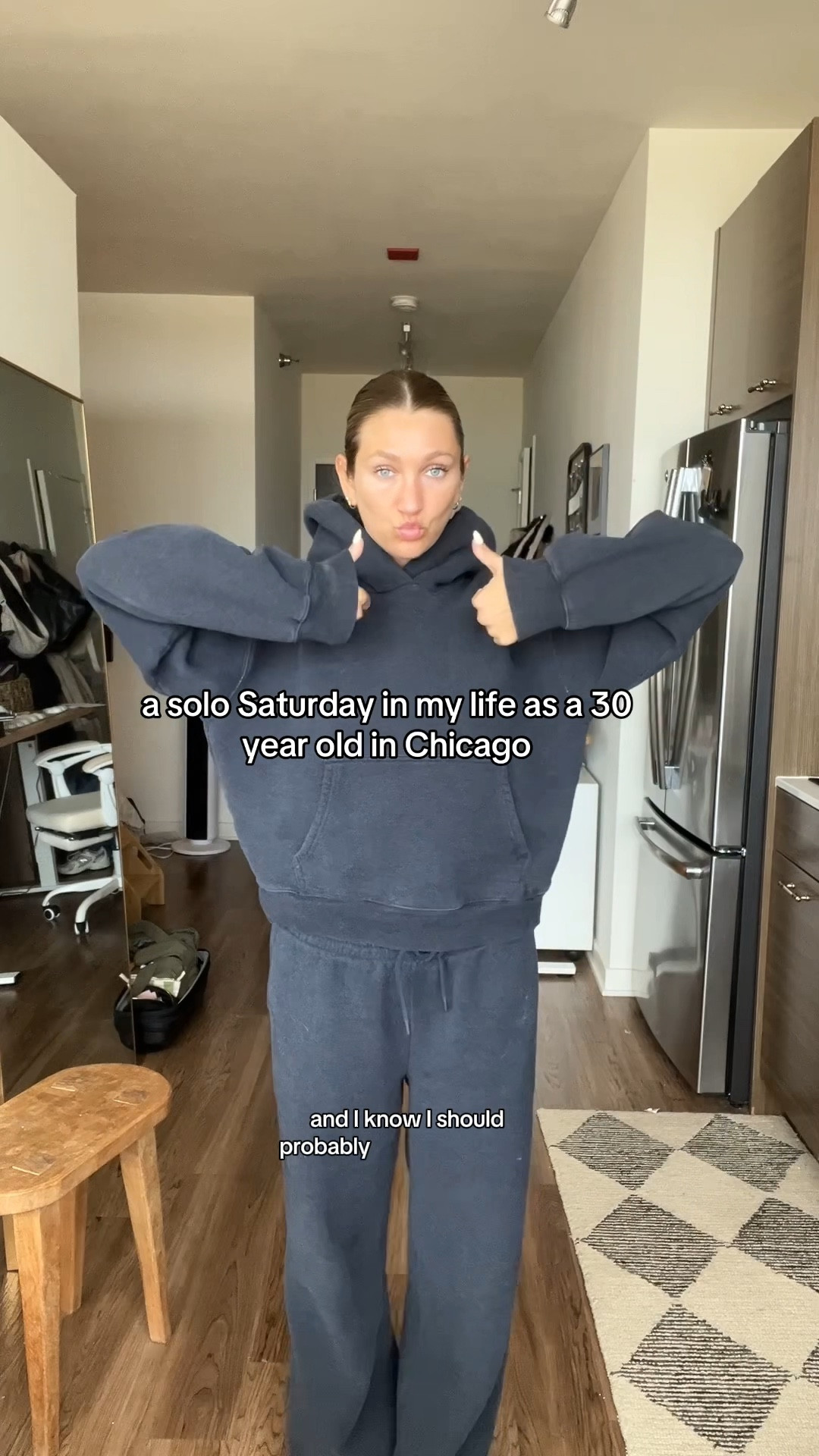 Saturday lineup! This sweat set, my juicer, cookware, and more 😌💗