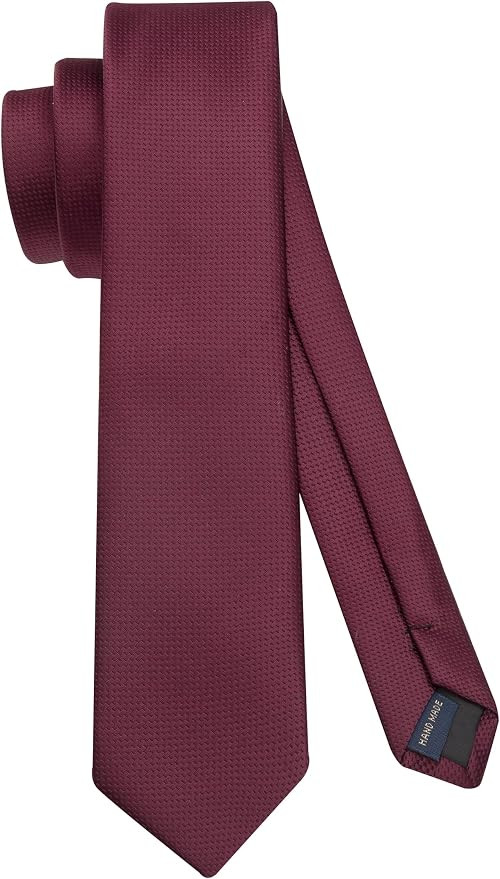 HISDERN Tie Skinny Ties Slim Necktie For Men 6cm Solid Silk Tie Classic Formal Neck Tie for Weddi... | Amazon (UK)