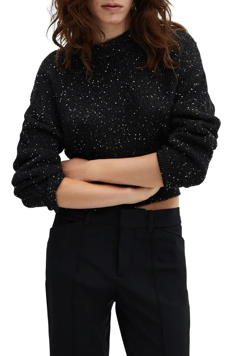 MANGO Sequin Rib Sweater | Nordstrom | Nordstrom