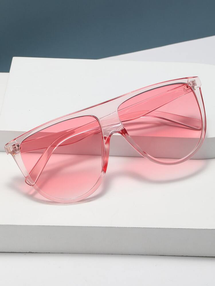 Tinted Lens Flat Top Fashion Glasses | SHEIN
