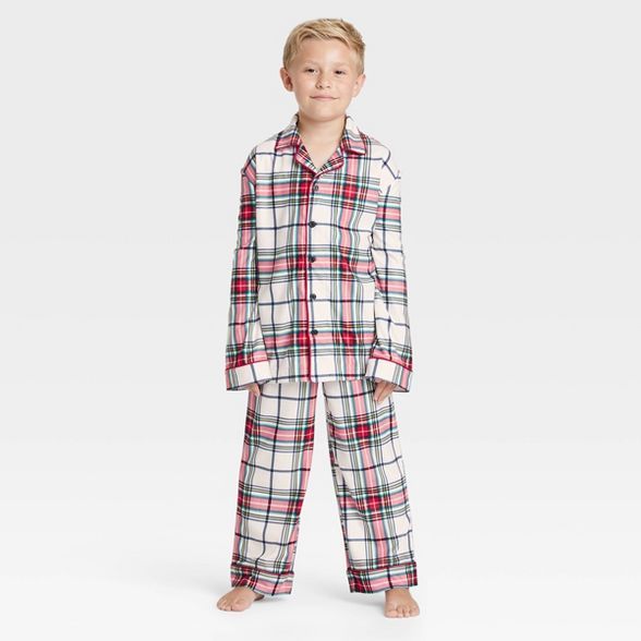 Kids' Holiday Plaid Flannel Matching Family Pajama Set - Wondershop™ White | Target