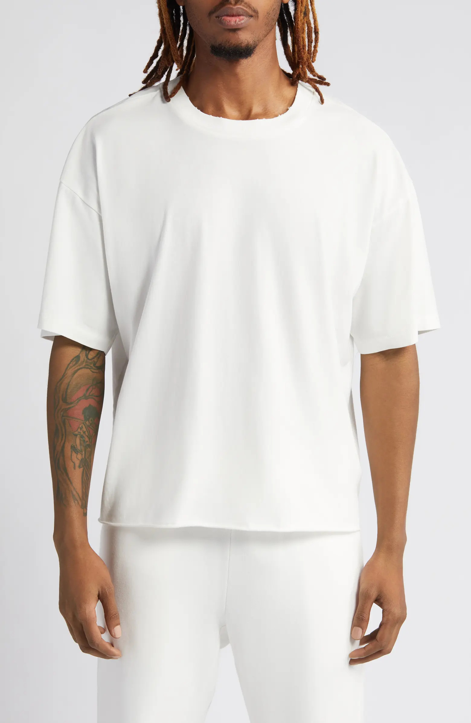 Core Oversize Crop Cotton T-Shirt | Nordstrom