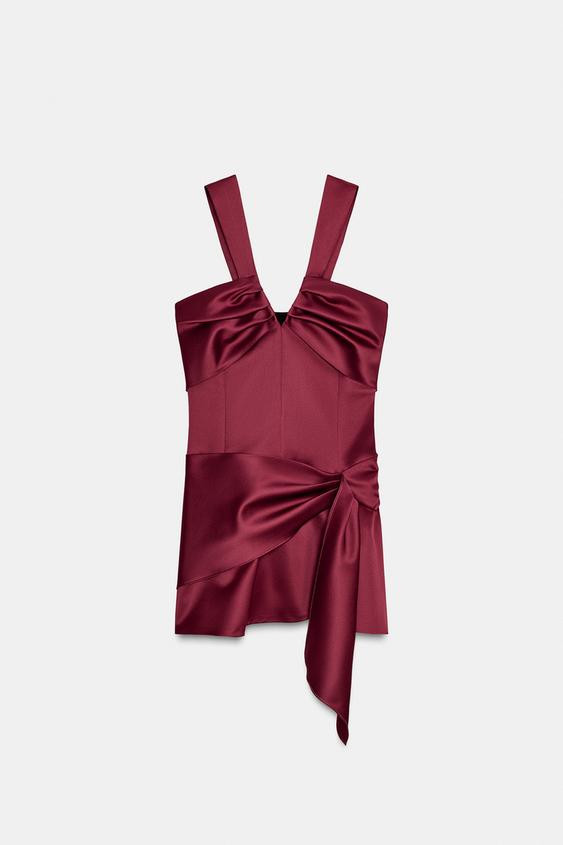 MINI DRESS WITH WAIST DETAIL | Zara US