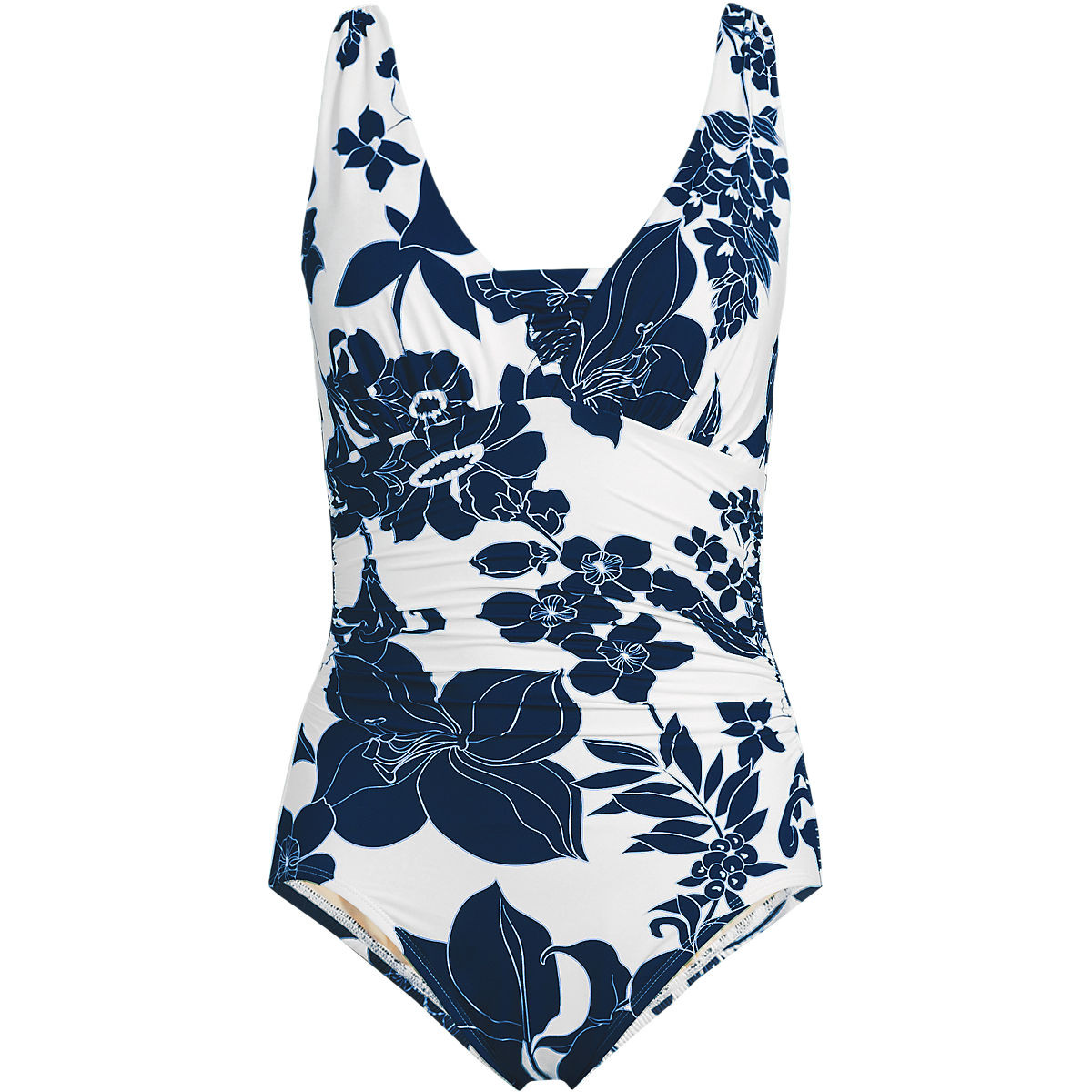 Women's Slender Suit Grecian One Piece Swimsuit | Lands' End (US)