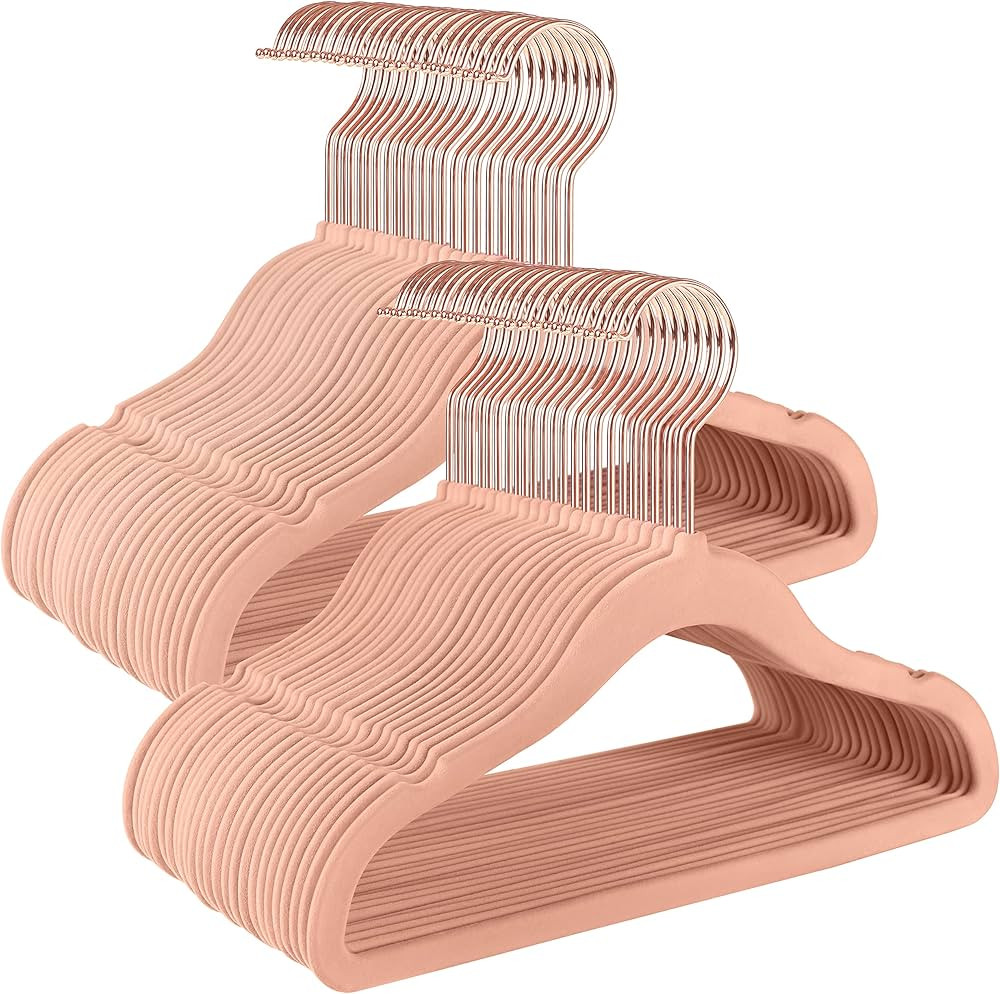 SONGMICS Baby Hangers 50 Pack, Kids Hangers for Closet with Rose Gold Hooks, Velvet Hangers for N... | Amazon (CA)