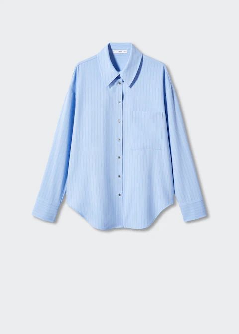 Pinstripe shirt -  Women | Mango USA | MANGO (US)