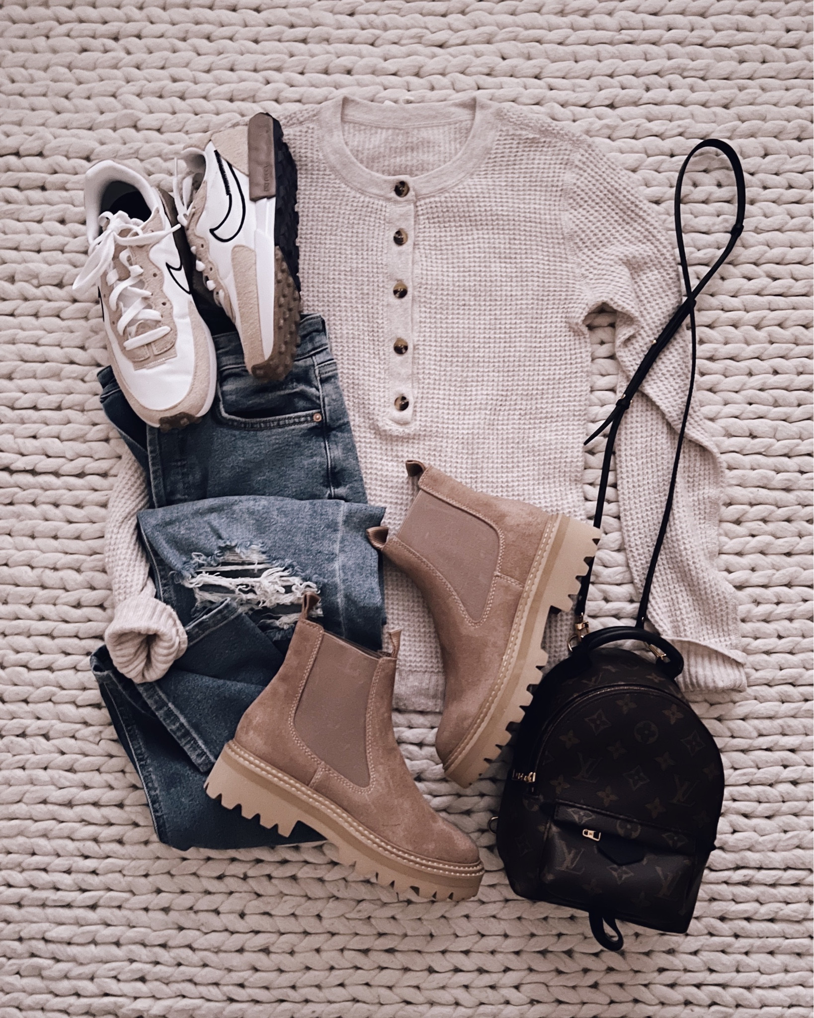 Henley top for fall. Perfect with lug boots  

#LTKstyletip #LTKunder100 #LTKshoecrush