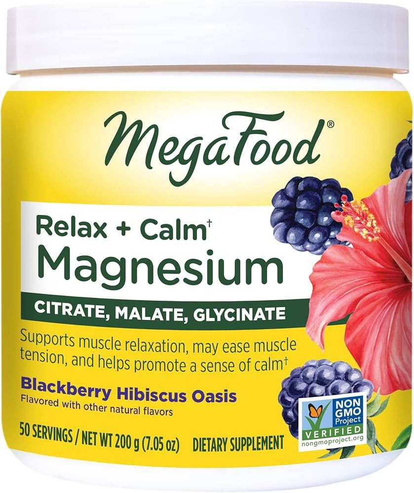MegaFood Relax + Calm Magnesium Powder - Highly Absorbable Magnesium Glycinate, Magnesium Citrate... | Amazon (US)