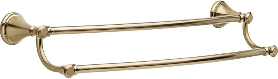 DELTA FAUCET 79725-CZ Cassidy Wall Mounted 24 in. Double Towel Bar in Champagne Bronze | Amazon (US)