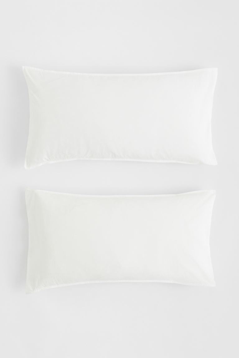 2-pack cotton pillowcases | H&M (UK, MY, IN, SG, PH, TW, HK)