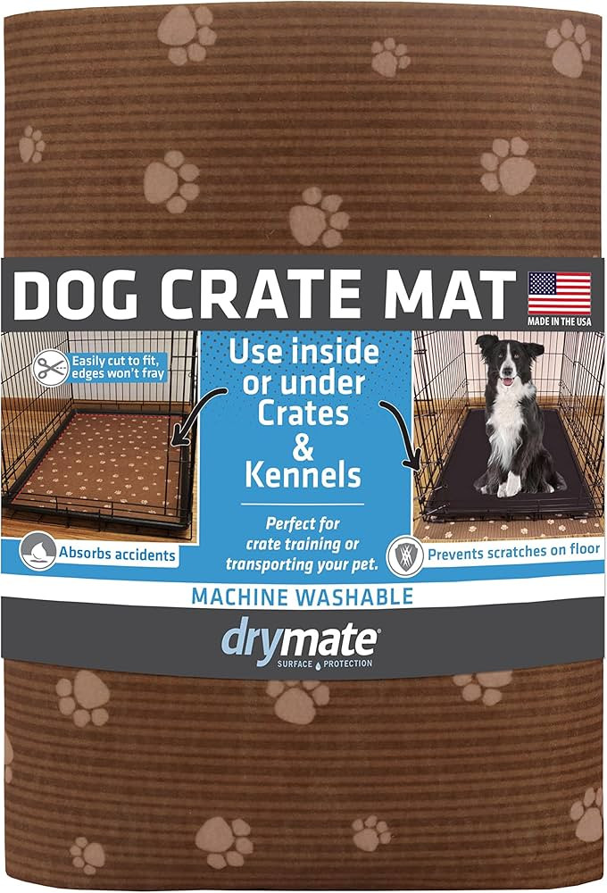 Drymate Dog Crate Mat Liner, Absorbs Urine, Waterproof, Non-Slip, Washable Puppy Pee Pad for Kenn... | Amazon (US)