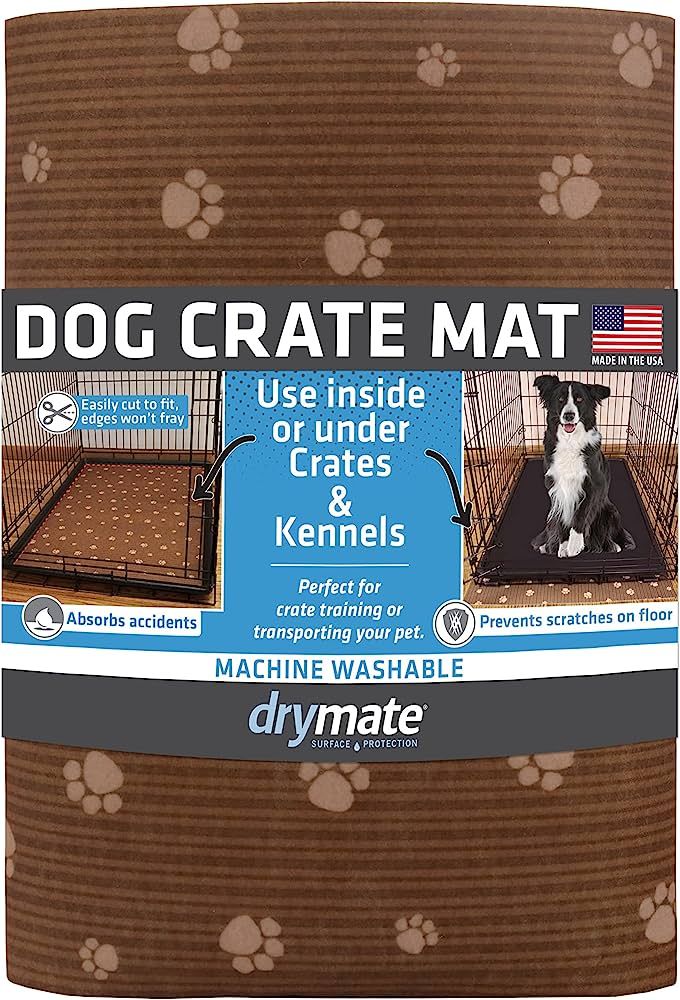 Drymate Dog Crate Mat Liner, Absorbs Urine, Waterproof, Non-Slip, Washable Puppy Pee Pad for Kenn... | Amazon (US)