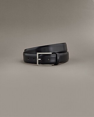 Polished Black Genuine Leather Belt | Express