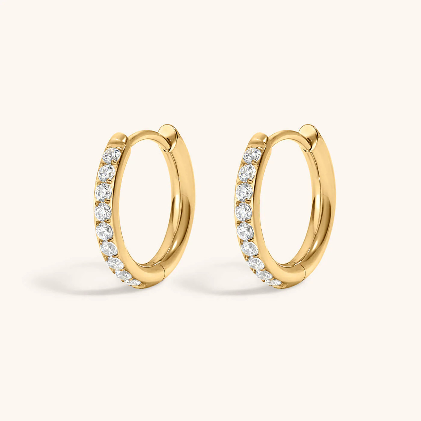 Eternity Hoop Earrings in Titanium | Maison Miru