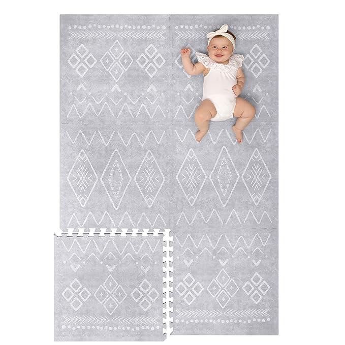 Lillefolk Modern Baby Play Mat - Soft, Thick, Non-Toxic Foam - 6ft x 4ft - Large Kids Floor Mat w... | Amazon (US)