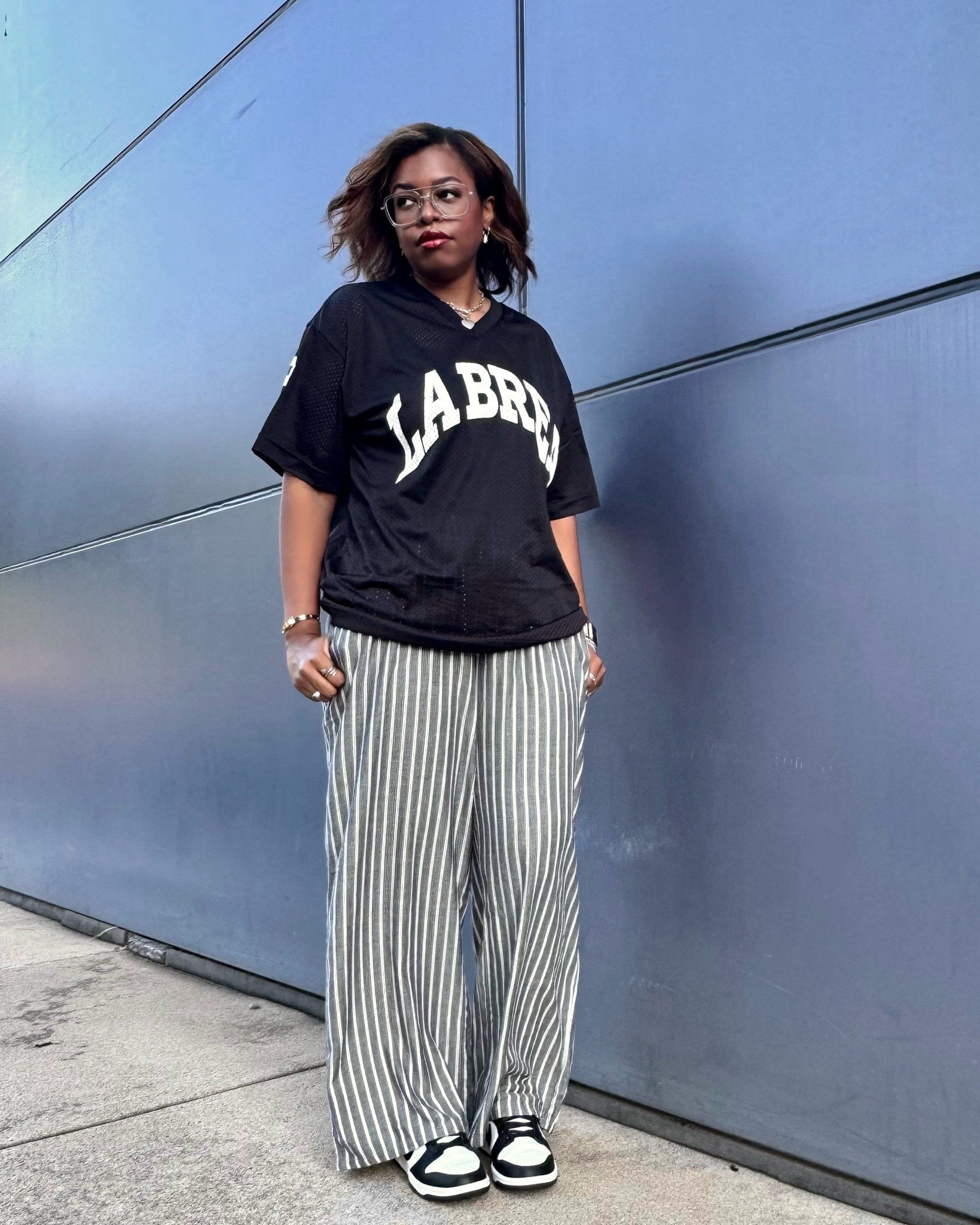 Black and white outfit inspo. 

Jersey, boxer stripe pants, comfortable outfitt

#LTKStyleTip #LTKFindsUnder100 #LTKBacktoSchool