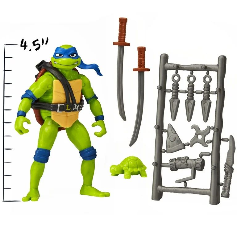 Teenage Mutant Ninja Turtles: Mutant Mayhem 4.5” Leonardo Basic Action Figure by Playmates Toys | Walmart (US)