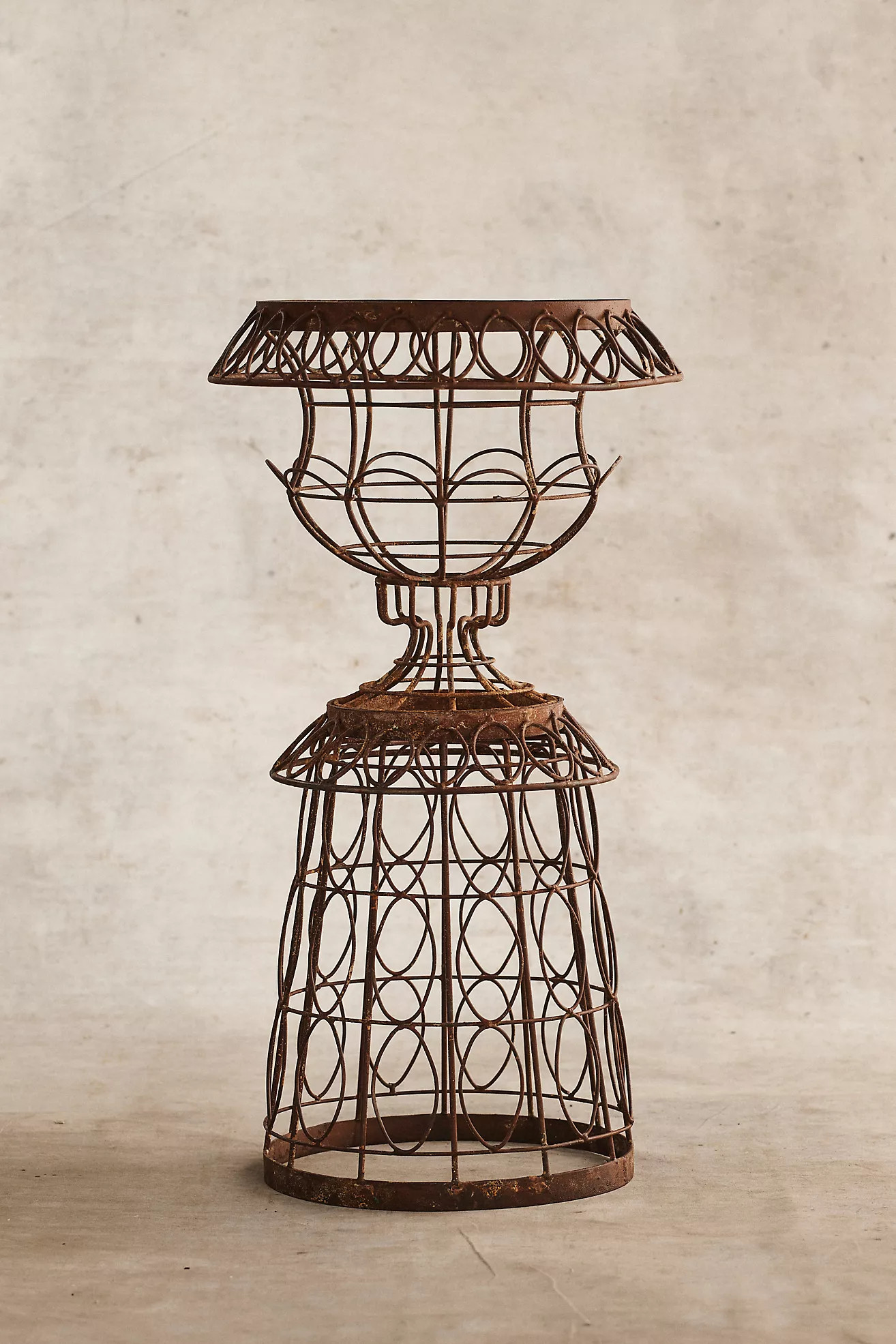 Aged Iron Wire Pedestal Urn | Terrain