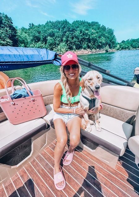 Taking Abby out on the lake for the first time. She absolutely loves it !! #pinklily #dogsofsummer #laketime

#LTKcurves #LTKswim #LTKfit